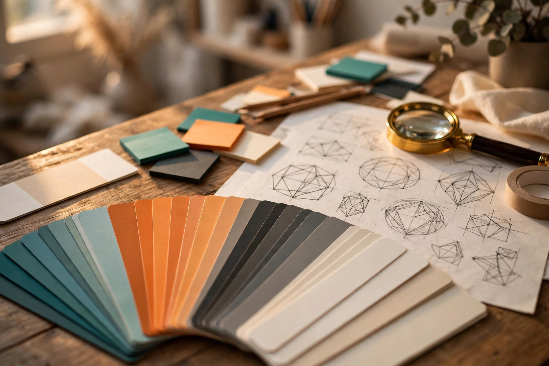 Choosing brand colours for a logo design in Canva