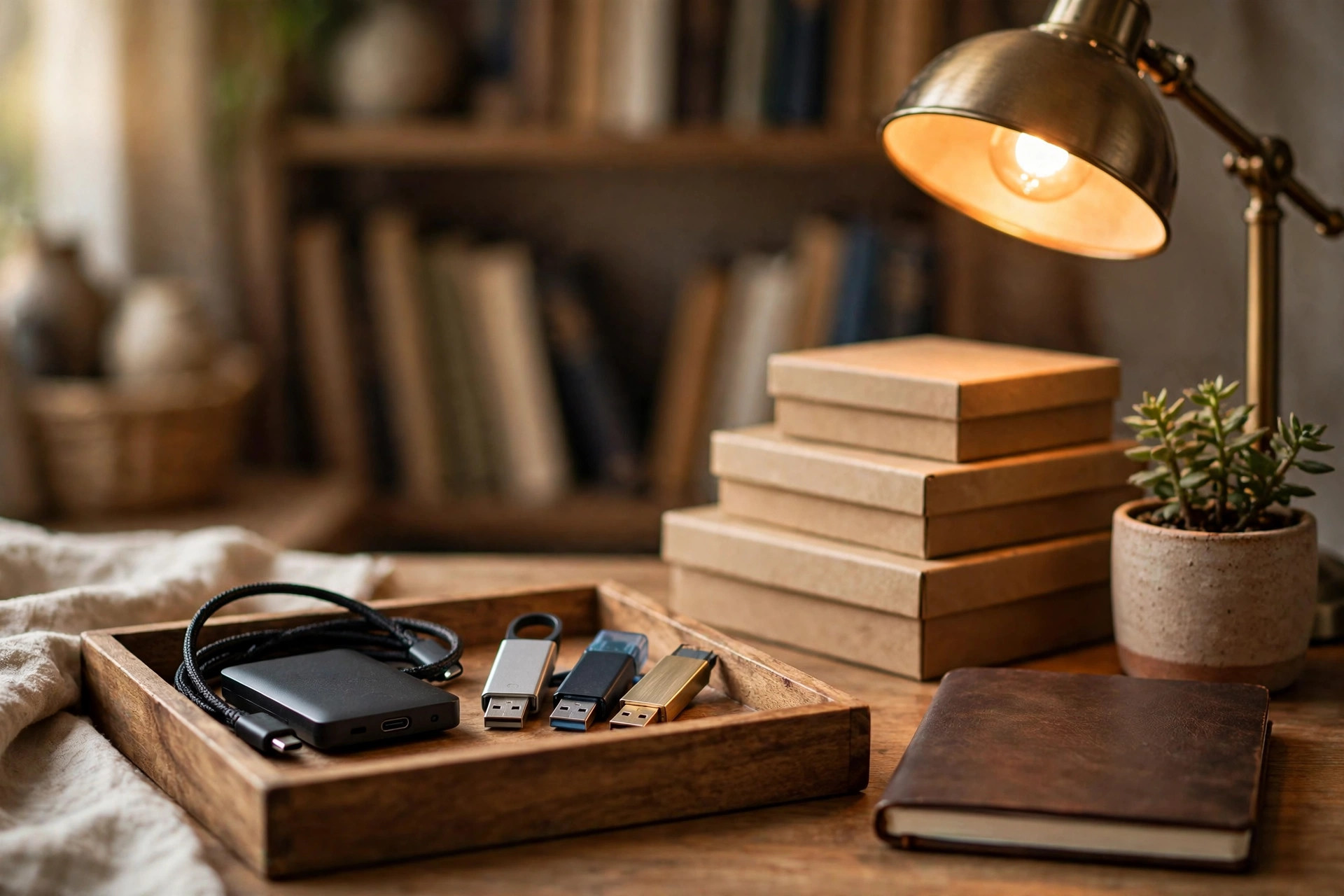 External hard drive and cloud storage keeping your organised digital files backed up with the 3-2-1 rule